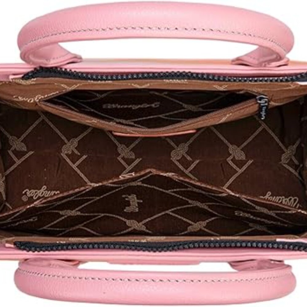 Wrangler Ombre Pink-Orange Gradient Tote with Detachable Strap - Picture 6 of 6